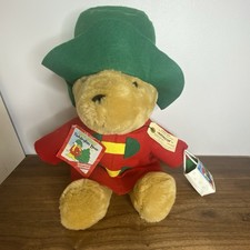Vtg. Paddington Bear Plush Sears Christmas Holiday 16" Retired Teddy Shopping
