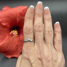 Stunning Unique Handmade 925 Sterling Silver Stackable Band Ring B71