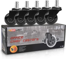 Office Chair Caster Replacement Wheel for Hardwood Floor and Carpet,2" Heavy Dut