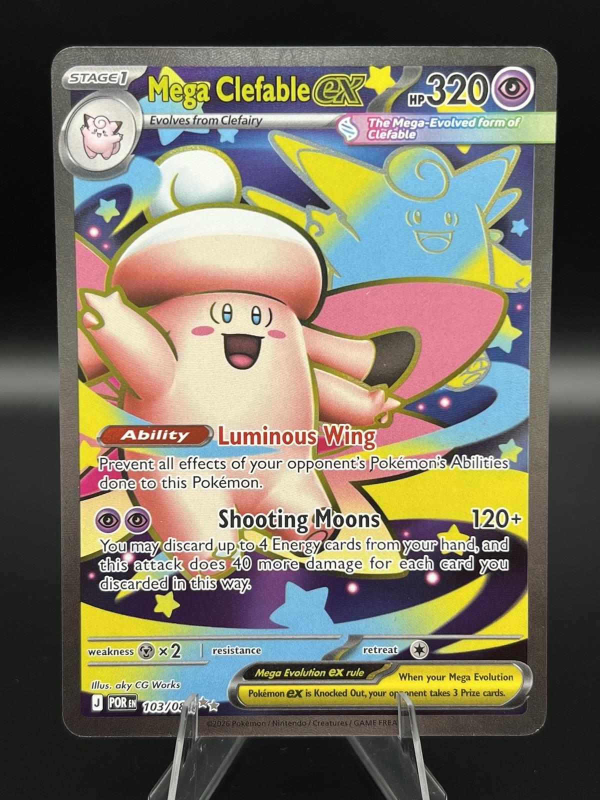 Mega Clefable ex 103/088 Ultra Rare Perfect Order Pokemon NM