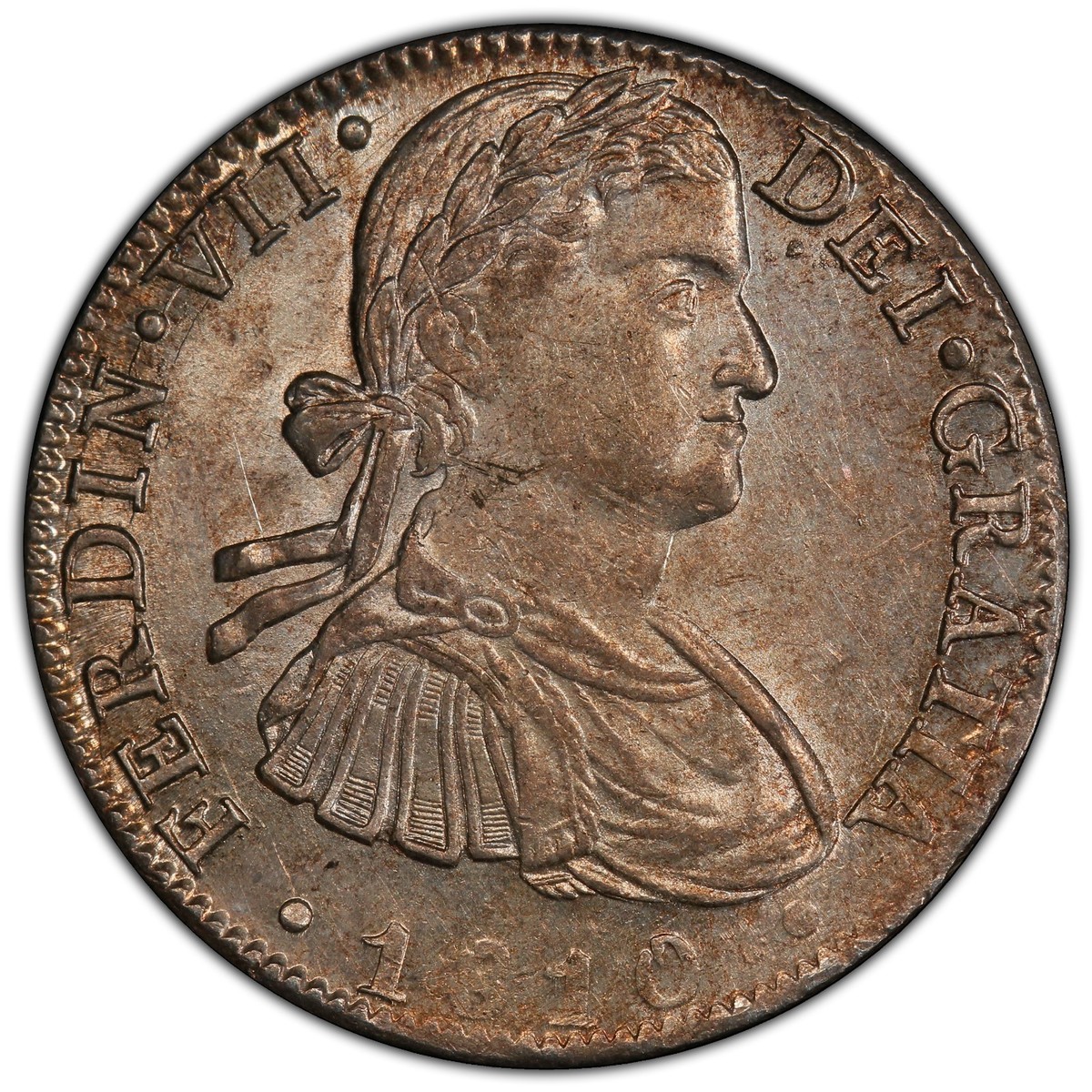 MEXICO 1810-MoHJ 8 REALES PCGS MS62 FERDINAND VII BUST KING OF