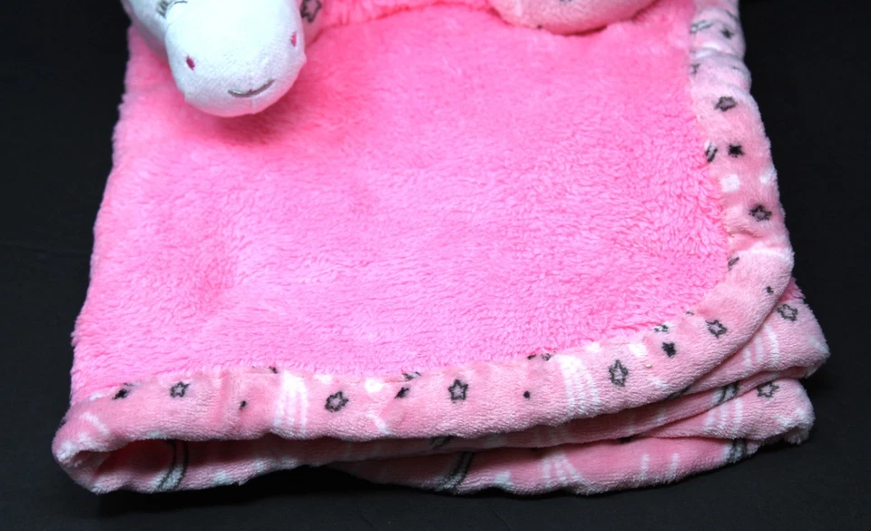 Nuevo con etiquetas Juego de 2 piezas de almohada manta de felpa para bebé Cunamates rosa unicornio arco iris 30x40 Foto 3 de 4