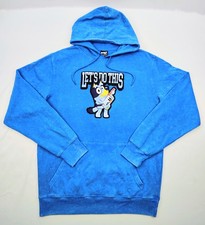 Bluey Pullover Hoodie Sweatshirt Adult Men's Sz M Bandit Blue Crystal Wash NWT 