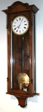 Antique Vienna Single Weight Vienna Regulator Wall Clock Biedermeier 1850