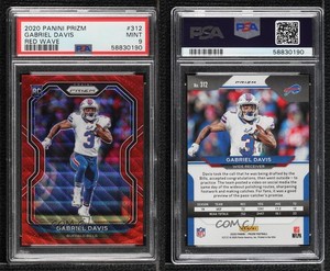 2020 Panini Prizm Red Wave /149 Gabriel Davis #312 PSA 9 MINT Rookie RC