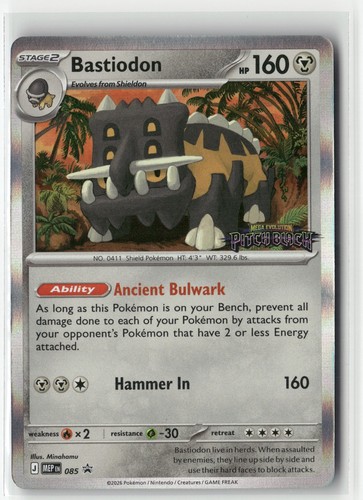 Bastiodon MEP 085 Pitch Black - Pokemon TCG Pre Release Promo NM