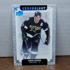 Upper Deck Chronology 2018-19 Craig Ludwig Dallas Stars Autograph 