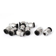 6mm Dia Push in Pneumatic Air Quick Connect Tube Fitting Coupler 10pcs