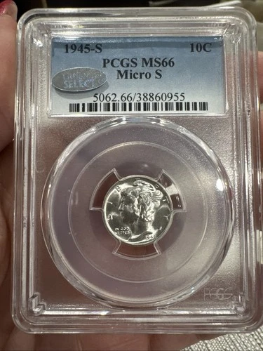1945-S Mercury Silver Dime 10c Coin MS66 PCGS Micro S