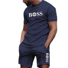 Mens 2 Piece Sportswear Set T Shirt and Shorts Running Fitness Summer 2025 Sale 