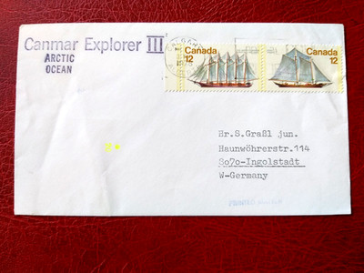 Beleg CANADA, Schiffpost, Canmar Explorer III, ARCTIC OCEAN
