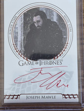 Rittenhouse Game of Thrones Benjen Stark Joseph Mawle red Autograph Insert Card
