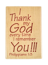 Stamp Stampabilites Philippians 1:3 GR1010 Mounted Rubber Stamp