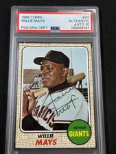1968 Topps Willie Mays #50 Autographed PSA 10 Auto WOW! Absolutely Stunning!