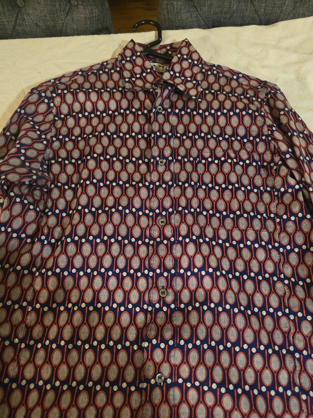 HERMES  Button Down Shirt Pattern Long Sleeve Men… - image 22