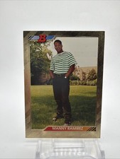 1992 Bowman Gold Foil Rookie Manny Ramirez RC Rookie Indians #676