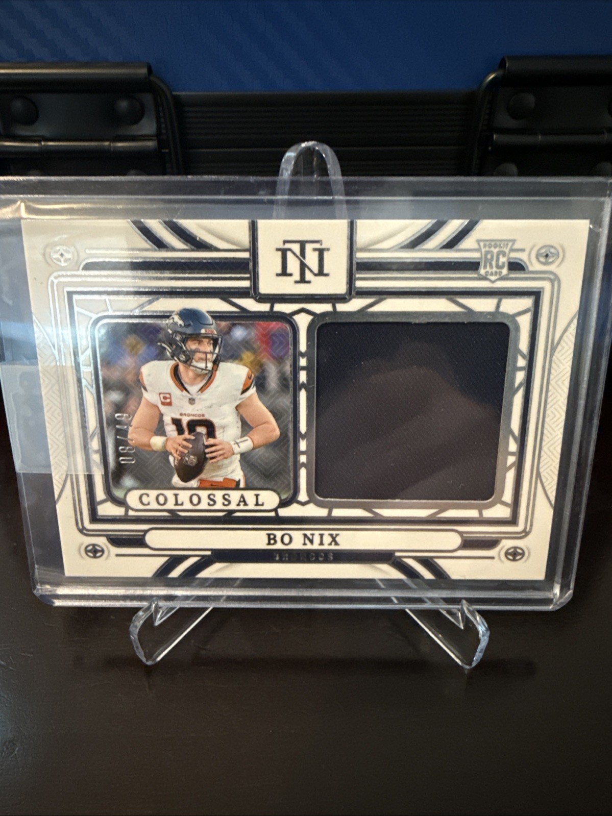 2024 Panini National Treasures Colossal Materials Bo Nix patch /49