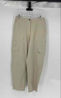 Lululemon Womens Beige Flat Front Elastic Waist Pockets Cargo Pants Size 29