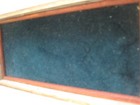 antiquewooden (maple?)necklace box and mirror — photo 3