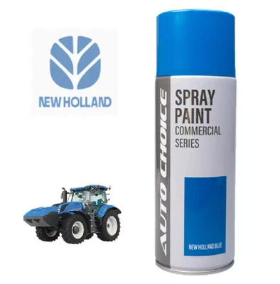 AUTOCHOICE NEW HOLLAND BLUE Tractor Agricultural Enamel Gloss Spray Can Aerosol Paint 400ml