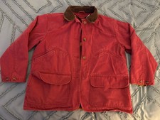 Vtg 90s Woolrich Canvas Chore Barn Wool Liner Aztec Jacket USA Women M Faded GUC