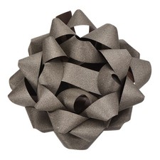 12 Inch Large Gift Bow Glitter Christmas Bows Brown for Gift Wrap 2Pcs