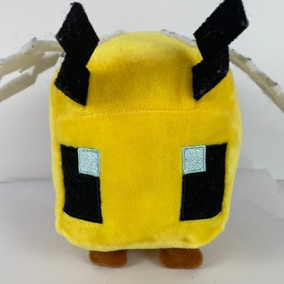 Mattel Minecraft Bee Mojang Blocky Pixelated Wings 4'' Mini Stuffed Animal
