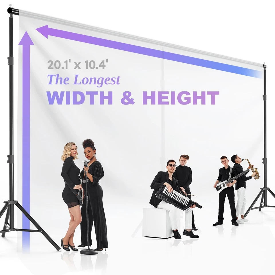 LimoStudio (Super Heavy Duty) 20.1 ft. Wide x 10.4 ft. Tall Backdrop Stand, U... - Image 2 of 4