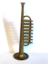 1940 FRENCH CHILDS TRUMPET. PIERRE DELINOT. 12 1/2" LONG. EVCELLENT CONDITION.
