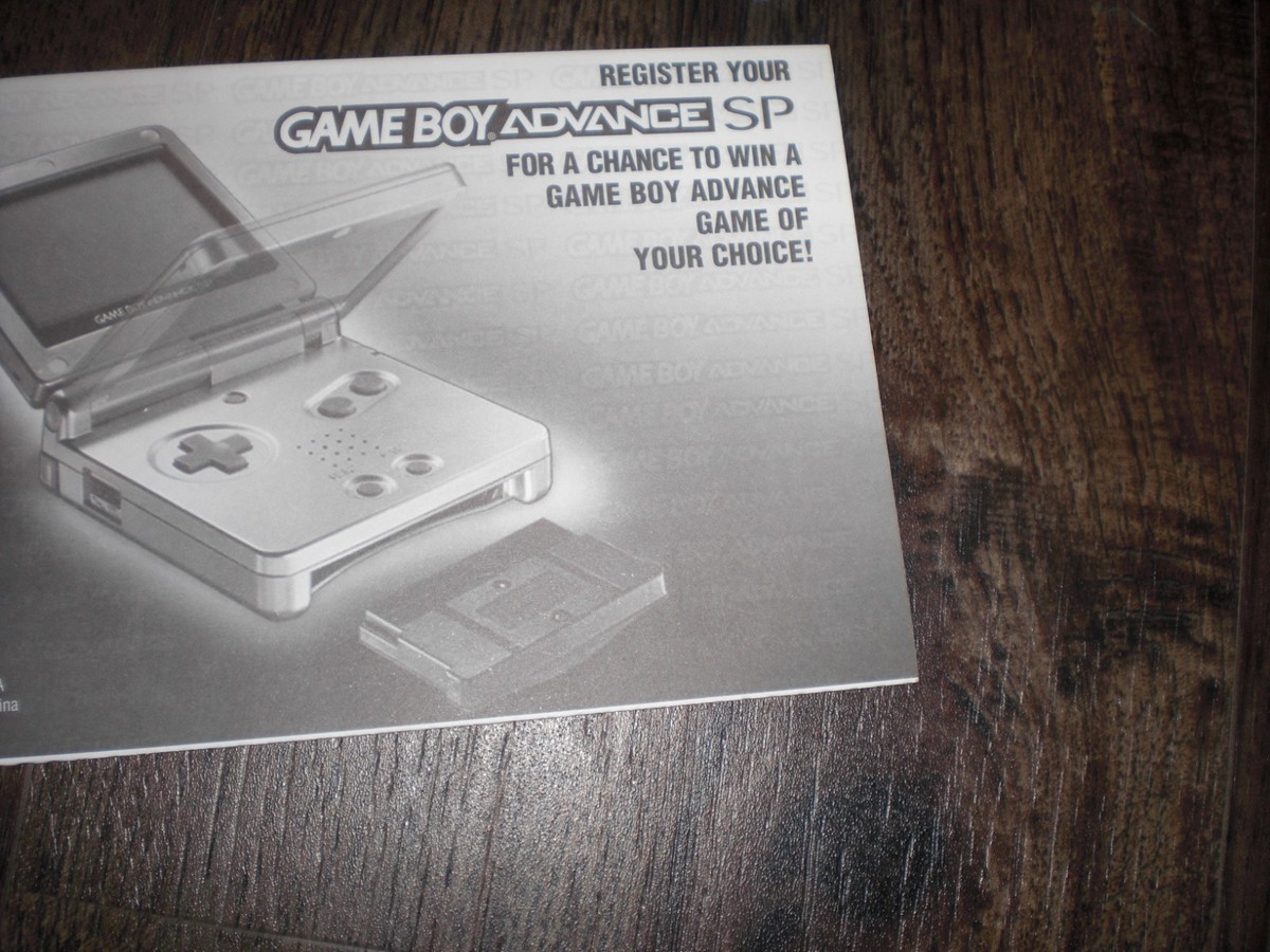 Nintendo Game Boy Advance SP Console Platinum Silver EMPTY BOX