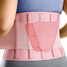 FEATOL Back Brace for Lower Pain, Breathable 4X-Large 63"-68.9" , Pink