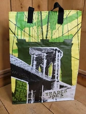 Trader Joe's Reusable  Shopping Tote Bag No Eats Till BROOKLYN 16 x 12 in