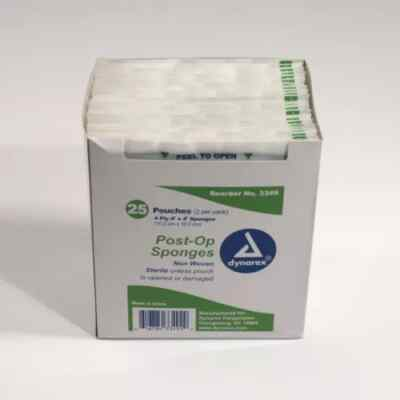 #ad Dynarex Post op Sponge 4 Ply 2#x27;s 4quot;x4quot; 25 Per Box # 3349 $9.50