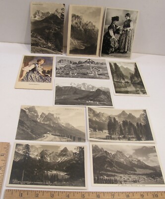 LOT 11 ANTIQUE VINTAGE POSTCARDS SAN MARTINO DE CASTROZZA PASSO PORDOI ITALY
