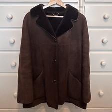 Morlands Fine Sheepskin Coat Men’s Size 40 -104cm Dark Brown Made In England Vtg
