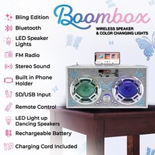 Butterfly Bling Boombox  Bluetooth Speaker BBBFLY 