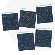 Japan Embroidery SASHIKO KIT COASTER OLYMPUS with tread needle SK-428
