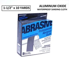 Abrasive Cloth 1-1/2" X 10 Yard Roll 120 Grit Sandpaper Flexible Waterproof (HR)