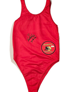 TRACI BINGHAM SEXY BAYWATCH ACTRESS LIFE GUARD JSA COA SIGNED BATHING SUIT
