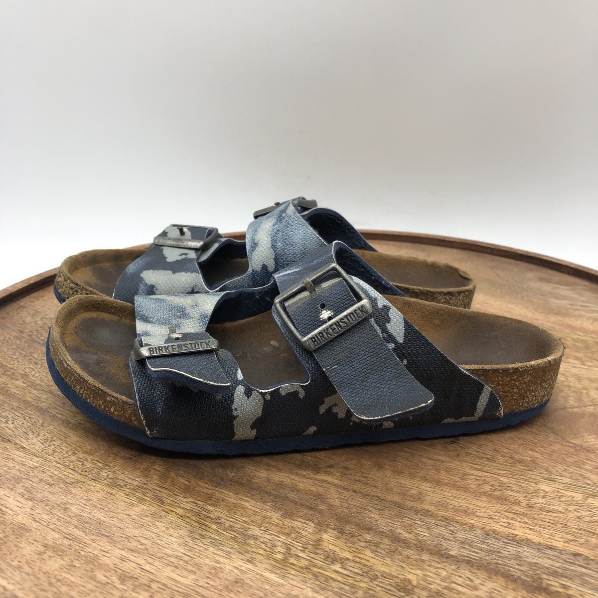 blue camo birkenstocks
