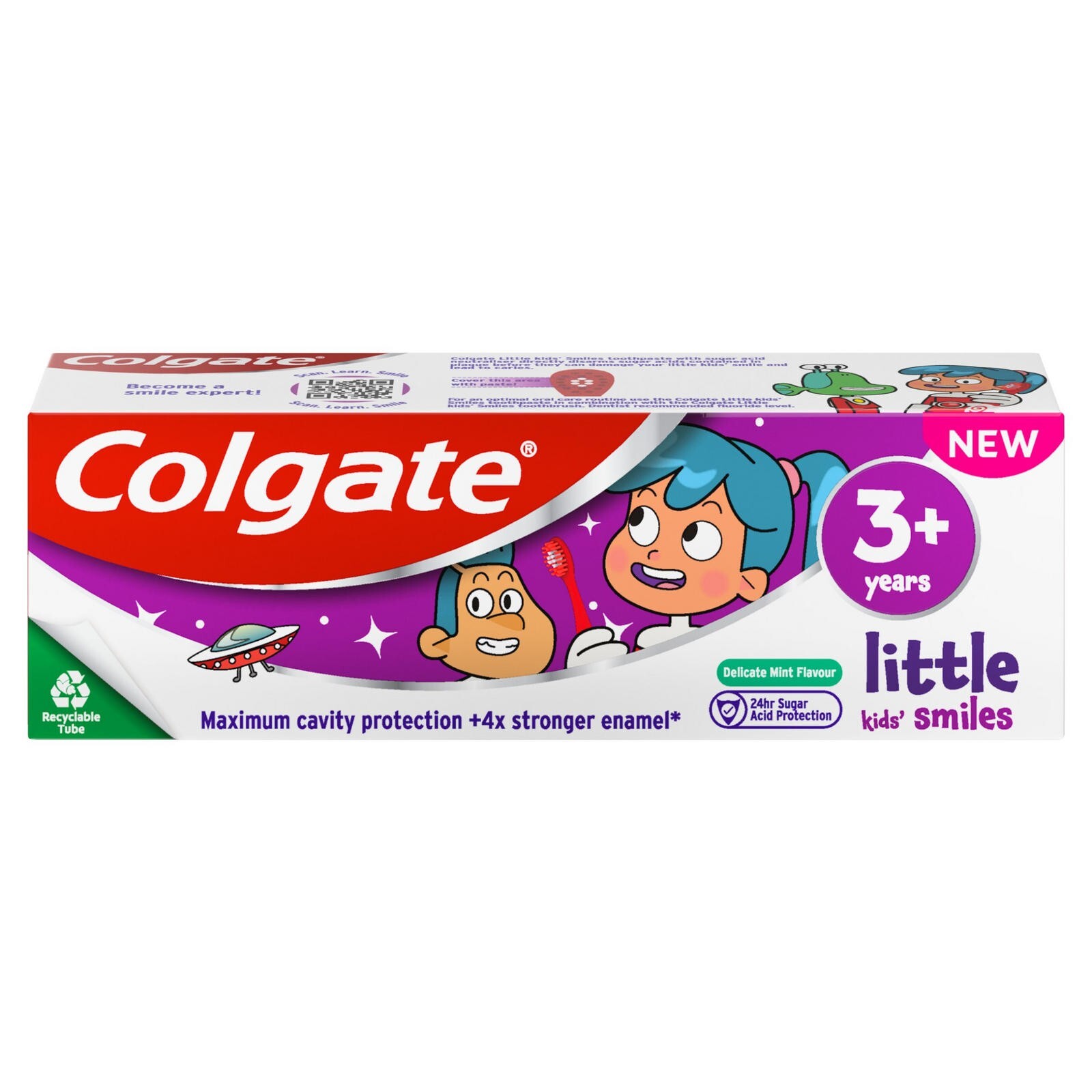 6 x Colgate Toothpaste 50ml Kids mint flavour 3+  Years.