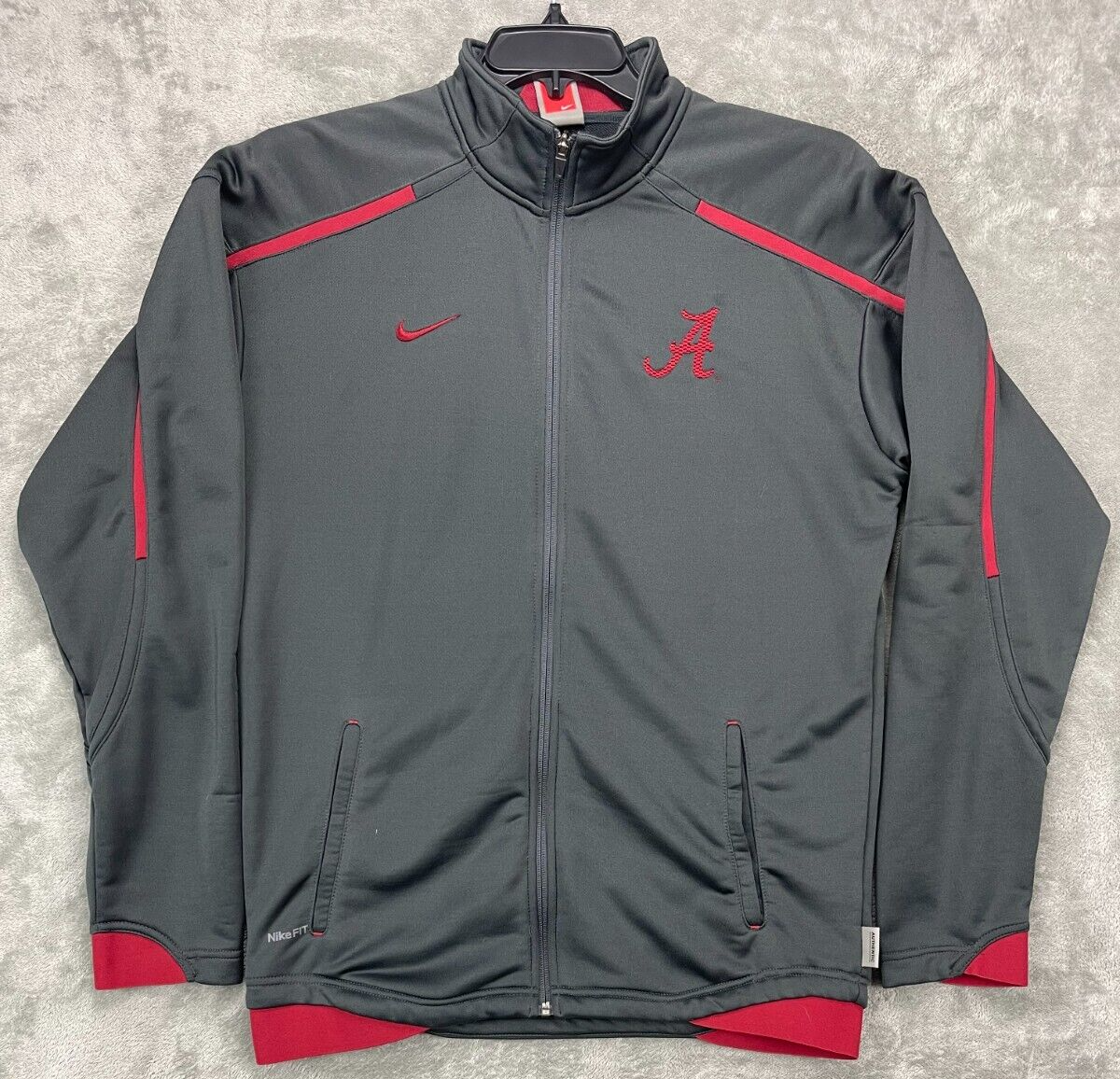 SACAI X NIKE Nike Giacca Uomo Alabama Crimson Tide Taglia Media Grigio Rosso Ricamato