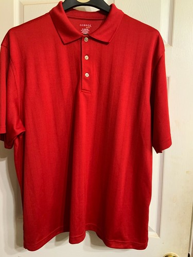 George Golf Mens Red Short Sleeve Polo 
