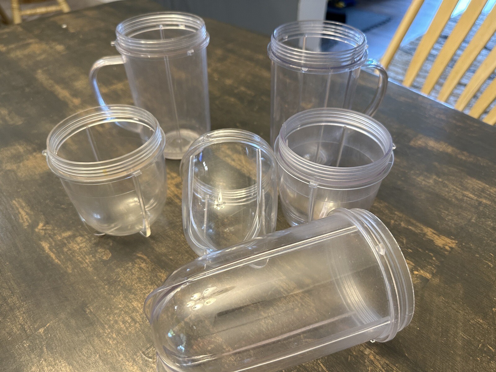 Lot of 6 Magic Bullet Blender MB1001 Replacement Parts CUPS Containers