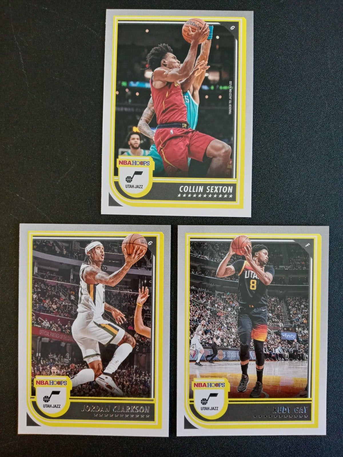 (3) 2023 Panini Hoops Yellow Collin Sexton # 73,219,220 Utah Jazz
