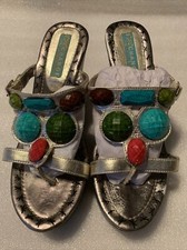 Jeweled Wedge Slip On Shoes