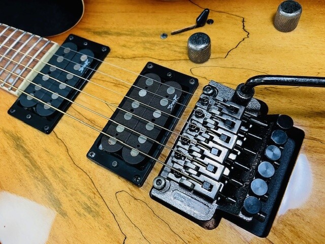 Electric Guitar Spear Gladius Model Natural Distinctive Spalted