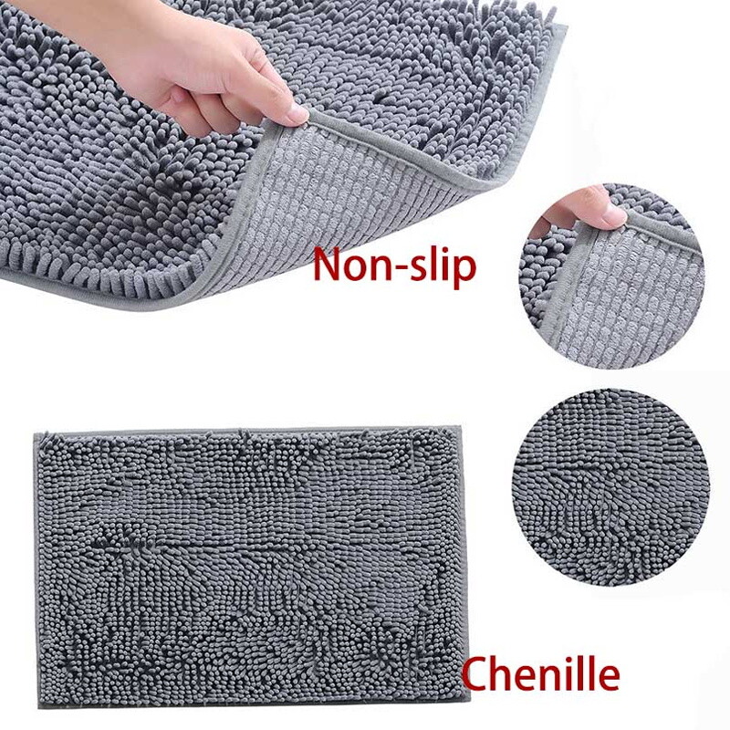 2PCS Bathroom Bath Mat Set Non Slip Pedestal Mat Water Absorbent Toilet