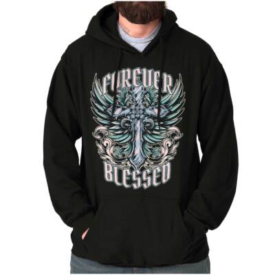 Affliction Forever Blessed Cross With Wings Hoodie Hooded Sweatshirt Men Women