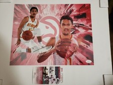 TRAE YOUNG Autographed 11x14 photo Atlanta Hawks JSA (James Spence) coa 